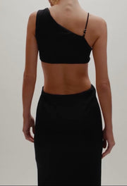 Sexy Spaghetti Straps Chest Wrap Hollow Dress