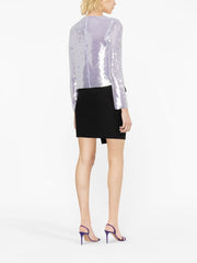 Sequin long-sleeve top