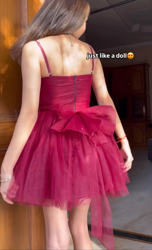 Solid Color Sexy Bandeau One-Shoulder Tight-Fitting Cinched Skirt