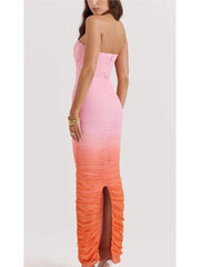 Off shoulder matching color dress