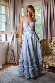 The Scarlette Dress in Blue Tapestry Rose
