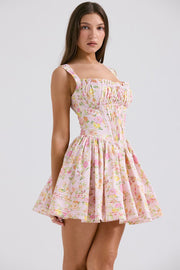 RHEA MINI DRESS - PINK FLORAL