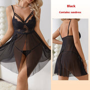 Sexy Sling Lace Pure Desire Seduction Pajamas Hollow Out See-through