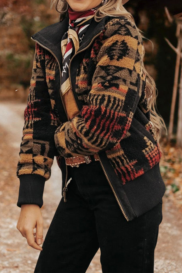 Vintage Western Aztec Print Jacket