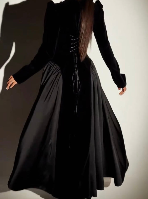 Elegant Black Long Sleeve Dress