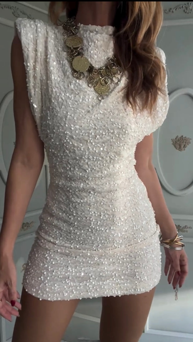 Sleeveless Excellent Sequin Mini Dress