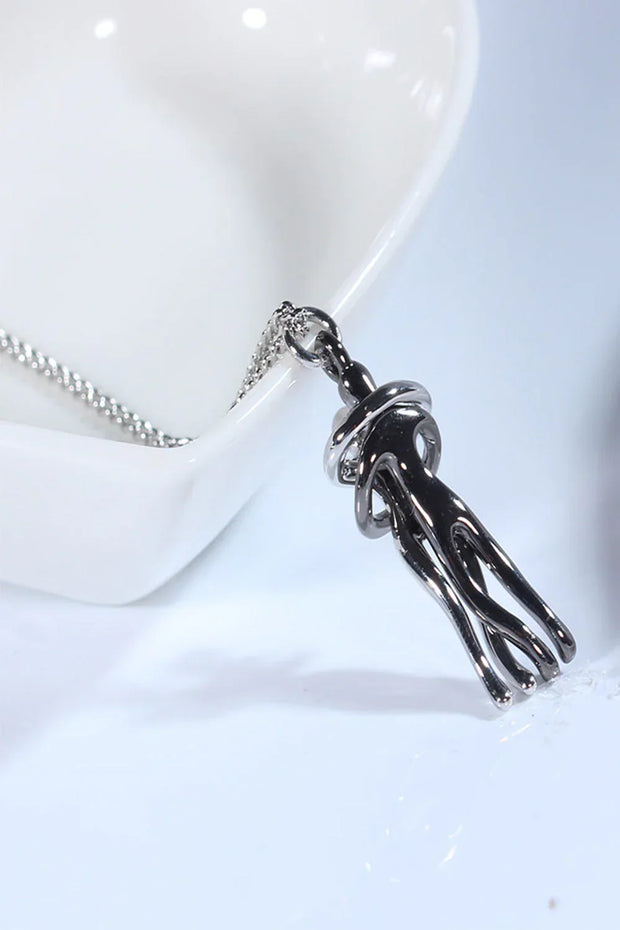 Couple Hugging Necklace