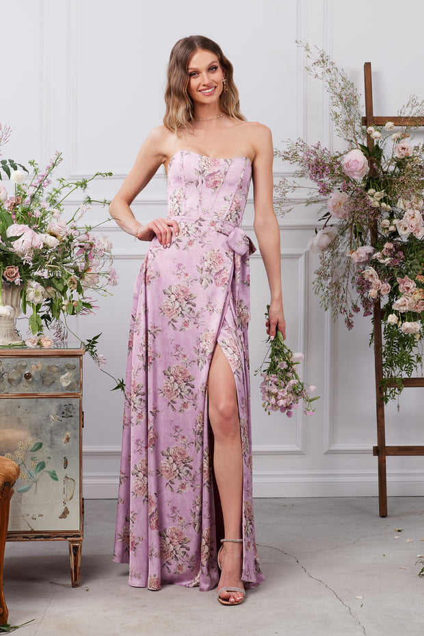 The Cecilia Dress in Lilac Tapestry Rose