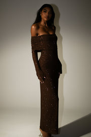 AURELIA MAXI DRESS - CHOCOLATE