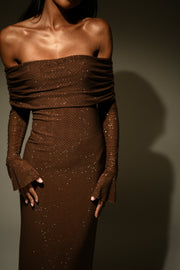 AURELIA MAXI DRESS - CHOCOLATE