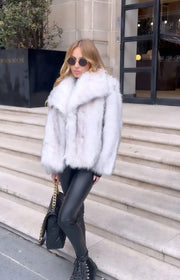 Sexy Luxury Temperament Artificial Fur Fashion Dress