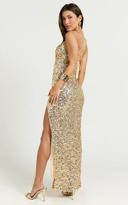 Camisole Luxury Gold Glitter Evening Dress Sexy Dress