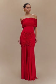 Sexy Bandeau One-Shoulder Slim-Fit Pleated Hot Dress