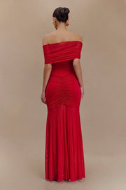 Sexy Bandeau One-Shoulder Slim-Fit Pleated Hot Dress