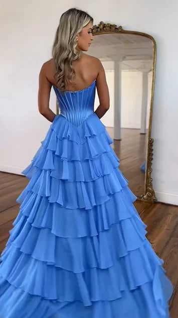 Sexy Cold-Shoulder Sleeveless Slim-Fit Stacked Princess Dress