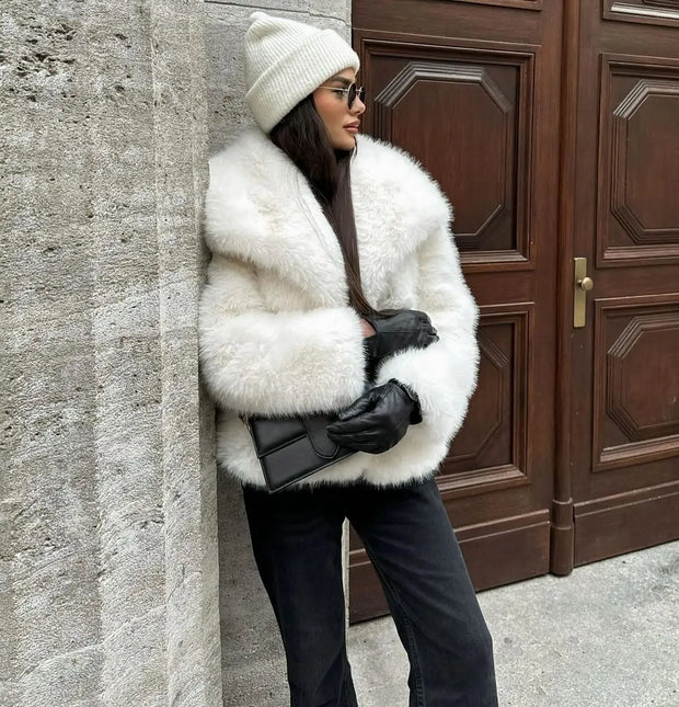 Fashion Trend Luxury Artificial Imitation Fur Plush Coat