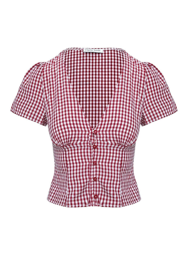 Isolda Top Red Gingham