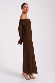 AURELIA MAXI DRESS - CHOCOLATE