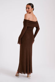 AURELIA MAXI DRESS - CHOCOLATE