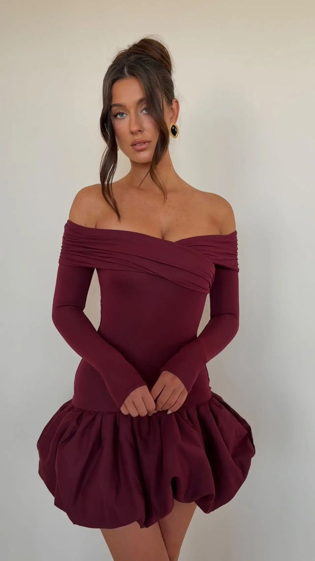 Sexy off-the-Shoulder Waist Tube Top Sleeveless Waist Dress