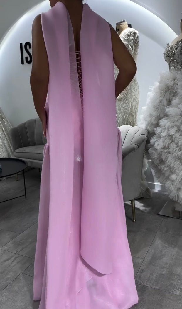 Sexy Solid Color Sleeveless Tube Top Pleated Slim Fit Slit Dress