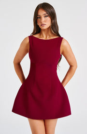 Alana Mini Dress - Wine