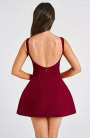 Alana Mini Dress - Wine