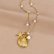 Aria Shell Charm Necklace