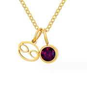 Astria Zodiac Birthstone Necklace