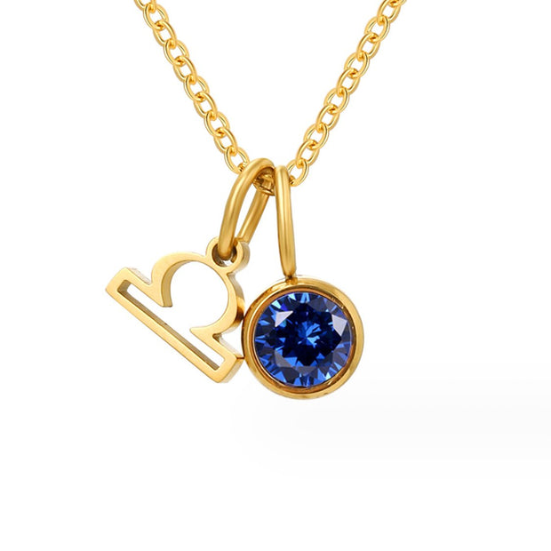 Astria Zodiac Birthstone Necklace