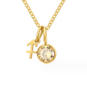 Astria Zodiac Birthstone Necklace