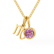 Astria Zodiac Birthstone Necklace