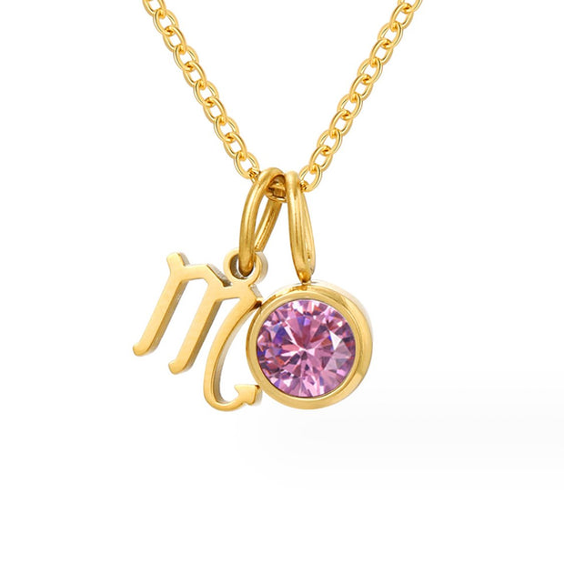 Astria Zodiac Birthstone Necklace