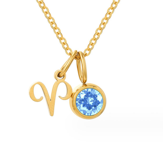 Astria Zodiac Birthstone Necklace