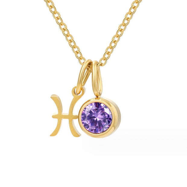 Astria Zodiac Birthstone Necklace