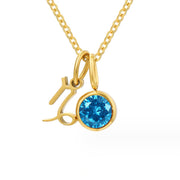 Astria Zodiac Birthstone Necklace