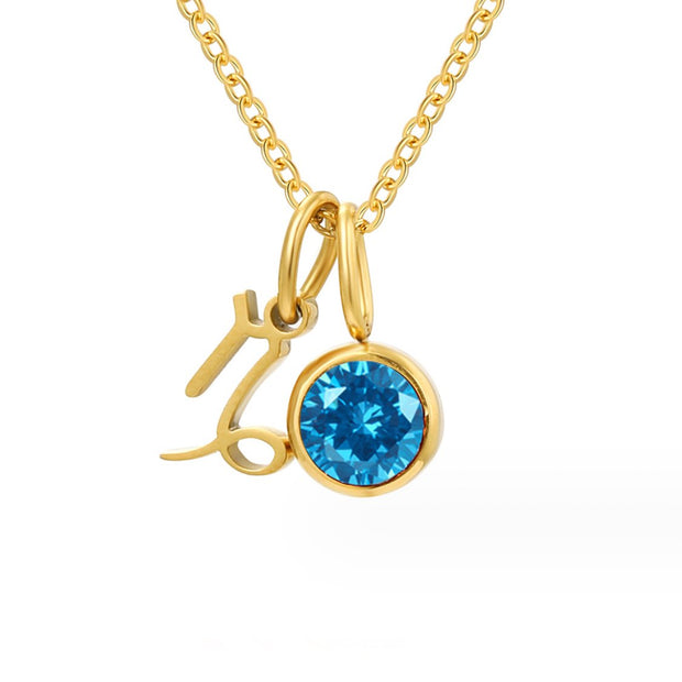 Astria Zodiac Birthstone Necklace