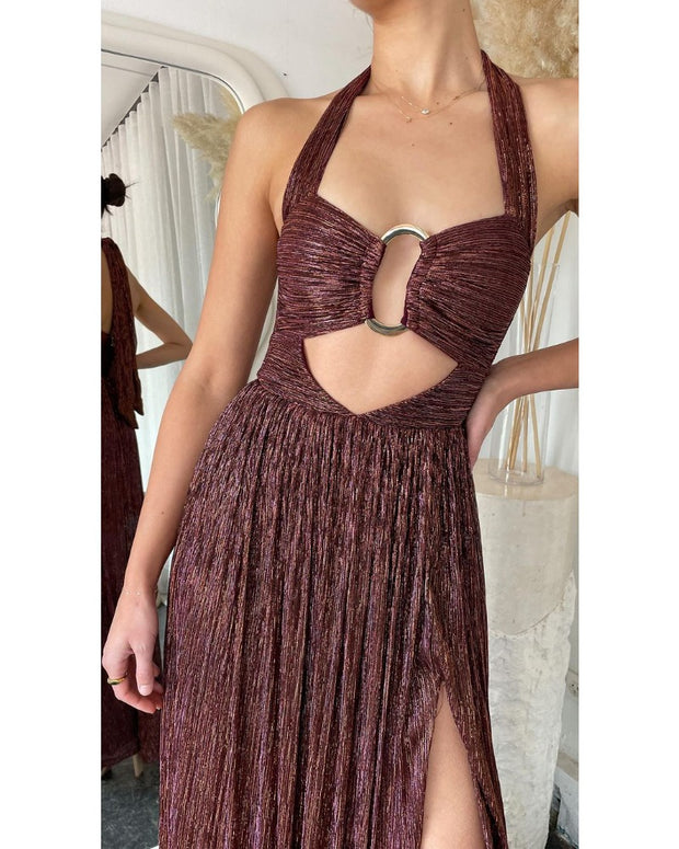 2024ss sexy halter waist waist dress