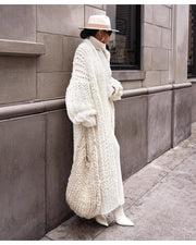 Autumn and winter long sweater coats