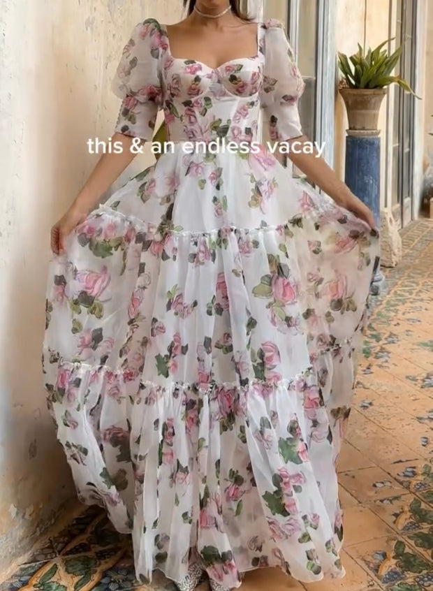 Fashion Organza Fairy Temperamental Evening Dress