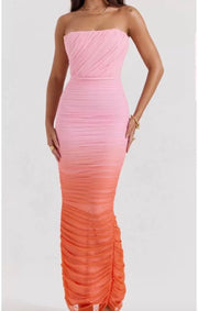 Off shoulder matching color dress