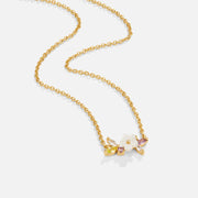 Crystal White Blossom Necklace