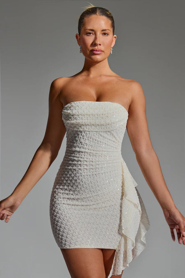 women's new stitching lace-up sexy wrap chest skirt hip dress