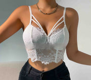 Sexy Lace See-through Chest Support Camisole