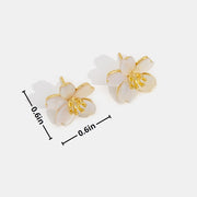 Dahlia Shell Flower Earrings