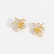 Dahlia Shell Flower Earrings