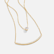 Dainty Crystal Layered Necklace