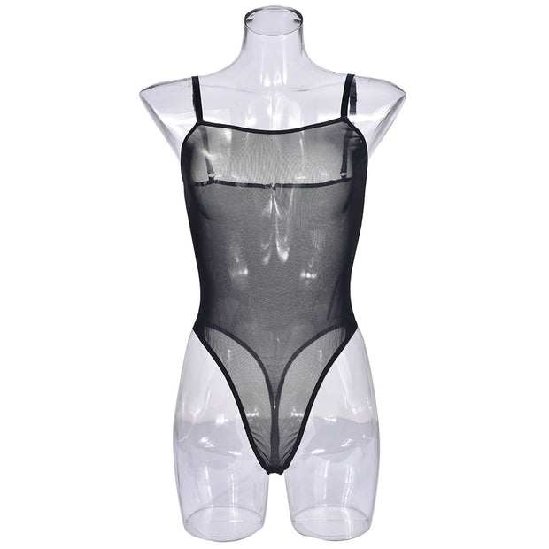 Sheer Mesh Sexy Backless Temptation Jumpsuit Sexy Lingerie