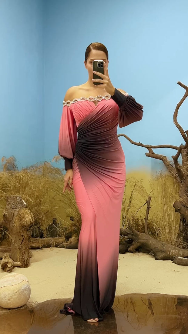 Fashion off-Shoulder Temperament Elegant Dress