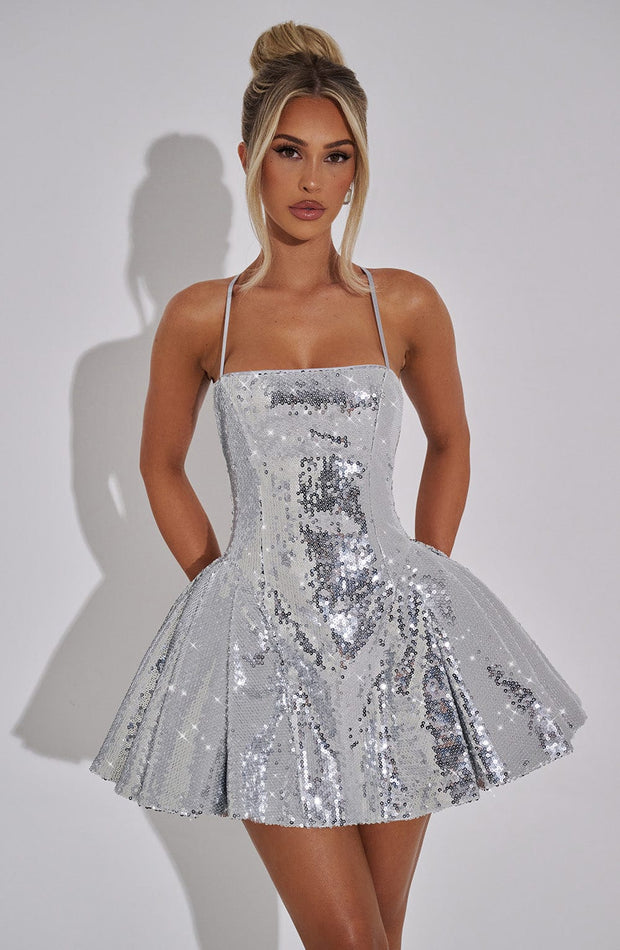 Electra Mini Dress - Silver